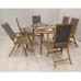 Ellipse Dining Table & 6 Henley Textylene Recliners